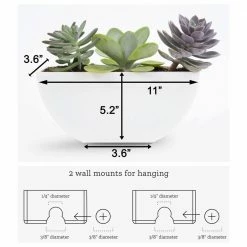 Bloem Bodye Medium 11 in. Charcoal Gray Resin Half Moon Wall Mounted Hanging Planter -Litton Lane Sales Store charcoal gray bloem wall planters bod11908 hm 1d 1000