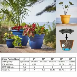 Bloem Ariana 8.75 in. Chocolate Brown Plastic Self-Watering Planter -Litton Lane Sales Store chocolate bloem plant pots 20 56308ch 44 1000