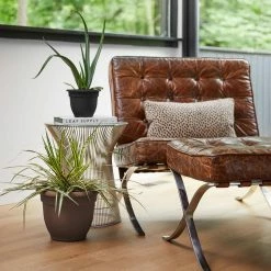 Bloem Ariana 8.75 in. Chocolate Brown Plastic Self-Watering Planter -Litton Lane Sales Store chocolate bloem plant pots 20 56308ch 66 1000