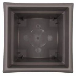 Bloem Veranda Square 18 in. Chocolate Plastic Deck Box Planter 17 Bloem Veranda Square 18 in. Chocolate Plastic Deck Box Planter -Litton Lane Sales Store chocolate bloem plant pots 457185 1001 44 1000