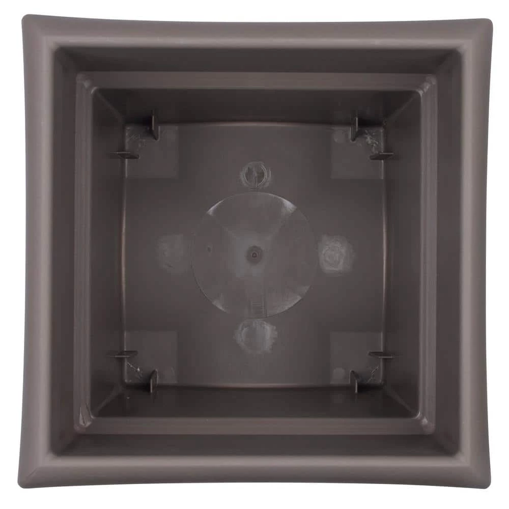 Bloem Veranda Square 18 in. Chocolate Plastic Deck Box Planter 9 Bloem Veranda Square 18 in. Chocolate Plastic Deck Box Planter - Image 7