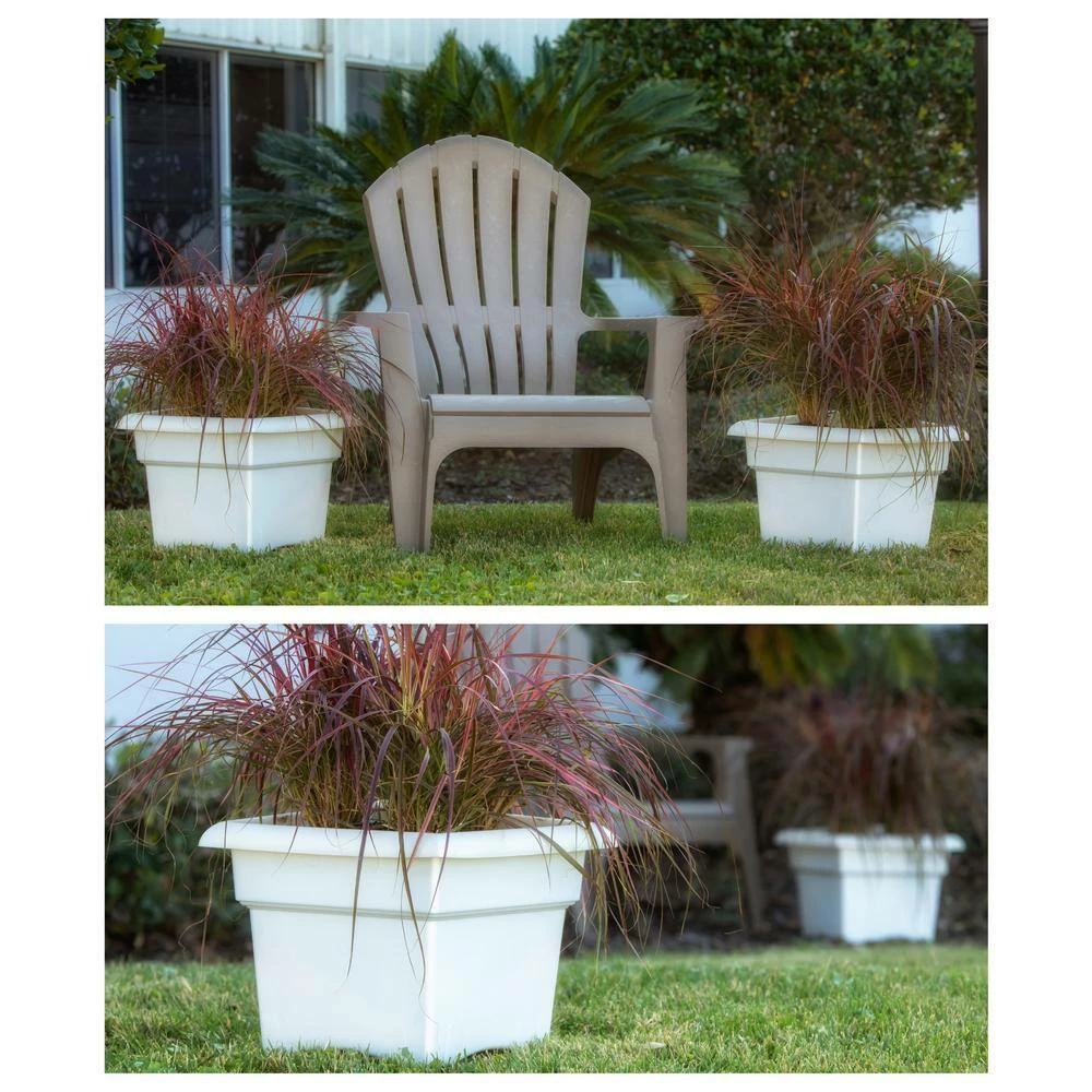 Bloem Veranda Square 18 in. Chocolate Plastic Deck Box Planter 11 Bloem Veranda Square 18 in. Chocolate Plastic Deck Box Planter - Image 9