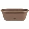 Bloem Lucca 19 in. Chocolate Plastic Self-Watering Window Box with Saucer 1 Bloem Lucca 19 in. Chocolate Plastic Self-Watering Window Box with Saucer -Litton Lane Sales Store chocolate bloem window boxes lwb1845 64 1000