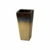 Emissary 24 in. Tall Cream/Java Ceramic Square Planter 2 Emissary 24 in. Tall Cream/Java Ceramic Square Planter -Litton Lane Sales Store cream java emissary plant pots 12757cj 1 64 1000