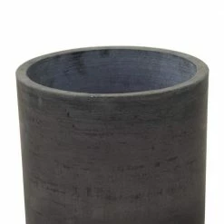 Litton Lane 12 in. x 12 in. Dark Grey Magnesium Oxide Modern Planter (Set of 3) -Litton Lane Sales Store dark grey litton lane plant pots 042631 c3 1000