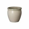 Emissary 15 in. Dia Round Distressed White Ceramic Planter 1 Emissary 15 in. Dia Round Distressed White Ceramic Planter -Litton Lane Sales Store distressed white emissary plant pots 12040wt 1 64 1000