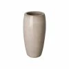 Emissary 20 in. Tall Distressed White Round Ceramic Planter/Jar -Litton Lane Sales Store distressed white emissary plant pots 12070dw 64 1000
