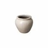 Emissary 14 in. Round Distressed White Ceramic Rimmed Planter -Litton Lane Sales Store distressed white emissary plant pots 12174wt 1 64 1000