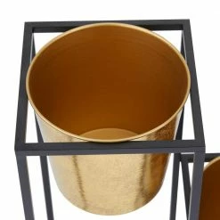 Litton Lane CosmoLiving by Cosmopolitan 31 in. x 21 in. Gold Metal Glam Planter 12 Litton Lane CosmoLiving by Cosmopolitan 31 in. x 21 in. Gold Metal Glam Planter -Litton Lane Sales Store gold litton lane plant pots 041019 1f 1000