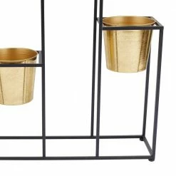 Litton Lane CosmoLiving by Cosmopolitan 31 in. x 21 in. Gold Metal Glam Planter 13 Litton Lane CosmoLiving by Cosmopolitan 31 in. x 21 in. Gold Metal Glam Planter -Litton Lane Sales Store gold litton lane plant pots 041019 44 1000