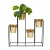 Litton Lane CosmoLiving by Cosmopolitan 31 in. x 21 in. Gold Metal Glam Planter -Litton Lane Sales Store gold litton lane plant pots 041019 64 1000