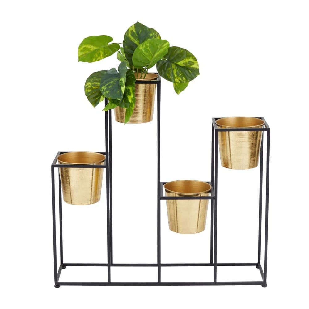 Litton Lane CosmoLiving by Cosmopolitan 31 in. x 21 in. Gold Metal Glam Planter 3 Litton Lane CosmoLiving by Cosmopolitan 31 in. x 21 in. Gold Metal Glam Planter
