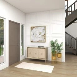 Litton Lane 11 in. x 24 in. Gold Metal Deep Recessed Dome Planter with Elevated Caged Stand (Set of 3) -Litton Lane Sales Store gold litton lane plant pots 51982 44 1000