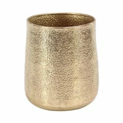 Litton Lane 20 in. x 17 in. Gold Aluminum Glam Planter (Set of 3) -Litton Lane Sales Store gold litton lane plant pots 57419 44 1000