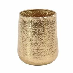 Litton Lane 20 in. x 17 in. Gold Aluminum Glam Planter (Set of 3) -Litton Lane Sales Store gold litton lane plant pots 57419 fa 1000