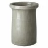 Emissary 29 in. H Gray Ceramic Round Plateau Planter