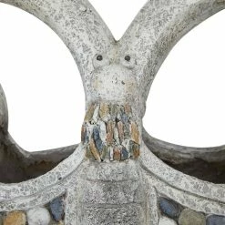 Litton Lane 15 in. x 18 in. Gray Fiberglass Traditional Planter -Litton Lane Sales Store gray litton lane plant pots 042545 a0 1000