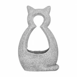 Litton Lane 18 in. x 13 in. Gray Fiberglass Traditional Planter -Litton Lane Sales Store gray litton lane plant pots 042546 66 1000