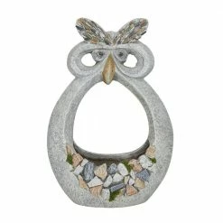 Litton Lane 20 in. x 14 in. Gray Fiberglass Traditional Planter -Litton Lane Sales Store gray litton lane plant pots 042588 31 1000