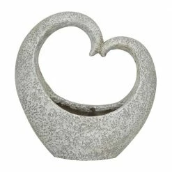 Litton Lane 16 in. x 15 in. Gray Fiberglass Traditional Planter -Litton Lane Sales Store gray litton lane plant pots 042611 66 1000