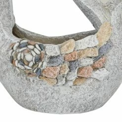 Litton Lane 20 in. x 13 in. Gray Fiberglass Traditional Planter 12 Litton Lane 20 in. x 13 in. Gray Fiberglass Traditional Planter -Litton Lane Sales Store gray litton lane plant pots 042625 1d 1000