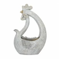 Litton Lane 20 in. x 13 in. Gray Fiberglass Traditional Planter 13 Litton Lane 20 in. x 13 in. Gray Fiberglass Traditional Planter -Litton Lane Sales Store gray litton lane plant pots 042625 66 1000