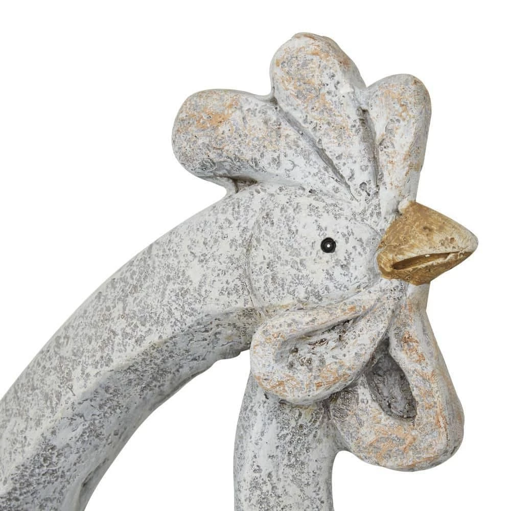 Litton Lane 20 in. x 13 in. Gray Fiberglass Traditional Planter 5 Litton Lane 20 in. x 13 in. Gray Fiberglass Traditional Planter - Image 3