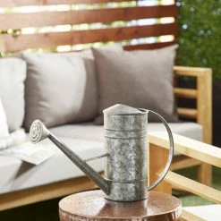 Litton Lane 11 in. H x 18 in. W Grey Metal Farmhouse Plantstand -Litton Lane Sales Store gray litton lane plant pots 29326 31 1000