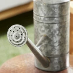 Litton Lane 11 in. H x 18 in. W Grey Metal Farmhouse Plantstand