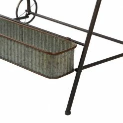 Litton Lane 37 in. Grey Metal Farmhouse Plantstand -Litton Lane Sales Store gray litton lane plant stands 16436 44 1000