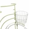 Litton Lane 35 in. Green Round Metal Bicycle Plantstand with 2-Tiers -Litton Lane Sales Store green litton lane plant stands 36763 77 1000