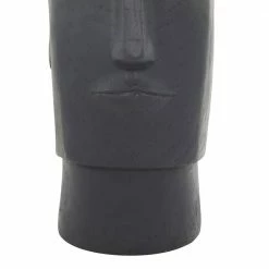 Litton Lane 23 in. H x 13 in. Dark Gray MGO Contemporary Head Planter -Litton Lane Sales Store grey litton lane plant pots 040938 4f 1000