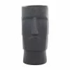 Litton Lane 23 in. H x 13 in. Dark Gray MGO Contemporary Head Planter -Litton Lane Sales Store grey litton lane plant pots 040938 64 1000