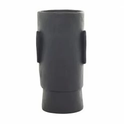 Litton Lane 23 in. H x 13 in. Dark Gray MGO Contemporary Head Planter -Litton Lane Sales Store grey litton lane plant pots 040938 66 1000