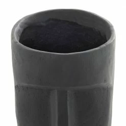 Litton Lane 23 in. H x 13 in. Dark Gray MGO Contemporary Head Planter -Litton Lane Sales Store grey litton lane plant pots 040938 c3 1000