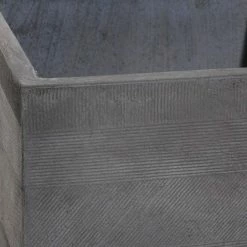 Litton Lane 13 in. x 11 in. Grey Fiber Clay Contemporary Planter (Set of 2) -Litton Lane Sales Store grey litton lane plant pots 46494 4f 1000