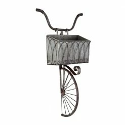 Litton Lane 20 in. Grey Metal Farmhouse Planter