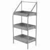 Litton Lane Small, Rectangular Distressed Silver Outdoor Metal Plant Stand with 3 Shelves, 18" x 39" 2 Litton Lane Small, Rectangular Distressed Silver Outdoor Metal Plant Stand with 3 Shelves, 18" x 39" -Litton Lane Sales Store grey litton lane plant stands 74891 64 1000