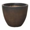Emissary 19 in. H Gunmetal Round Ceramic Planter -Litton Lane Sales Store gunmetal emissary plant pots 1285gm 3 64 1000