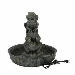 Litton Lane Green Resin Rustic Indoor and Outdoor Fountain -Litton Lane Sales Store litton lane freestanding fountains 040288 66 1000