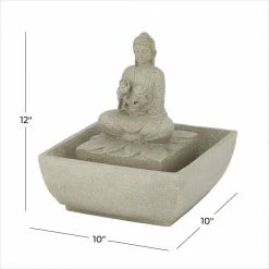 Litton Lane Beige Resin Traditional Indoor and Outdoor Fountain -Litton Lane Sales Store litton lane freestanding fountains 040634 c3 1000