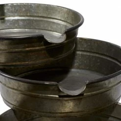 Litton Lane Gray Metal Farmhouse Indoor and Outdoor Fountain -Litton Lane Sales Store litton lane freestanding fountains 70550 76 1000