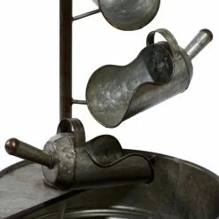 Litton Lane Gray Metal Farmhouse Indoor and Outdoor Fountain -Litton Lane Sales Store litton lane freestanding fountains 70552 44 1000