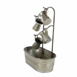 Litton Lane Gray Metal Farmhouse Indoor and Outdoor Fountain 12 Litton Lane Gray Metal Farmhouse Indoor and Outdoor Fountain -Litton Lane Sales Store litton lane freestanding fountains 70553 c3 1000