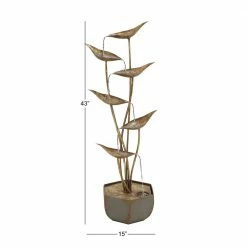 Litton Lane Gold Metal Rustic Indoor and Outdoor Fountain 18 Litton Lane Gold Metal Rustic Indoor and Outdoor Fountain -Litton Lane Sales Store litton lane freestanding fountains 87917 76 1000
