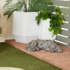 Litton Lane 6 in. Garden Dog Sculpture -Litton Lane Sales Store litton lane garden statues 040024 31 1000