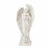 Litton Lane 32 in. White Magnesium Oxide Country Cottage Angel Garden Sculpture