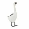 Litton Lane 25 in. White Polystone French Country Bird Garden Sculpture