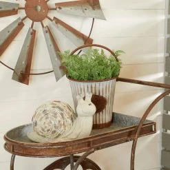 Litton Lane 8 in. Grey Polystone Farmhouse Garden Sculpture -Litton Lane Sales Store litton lane garden statues 040059 31 1000