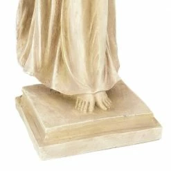 Litton Lane 34 in. Cream Magnesium Oxide Country Cottage Angel Garden Sculpture -Litton Lane Sales Store litton lane garden statues 040139 fa 1000